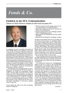 Einblick in die SFA-Traktandenliste